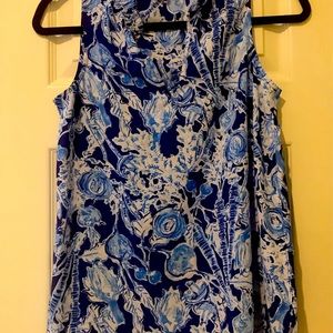 Lilly Pulitzer Amandine top in Pretty Peas